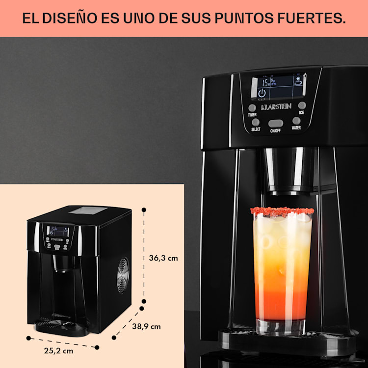 Ice Volcano 2GB Máquina de hielo LED 12kg negro Negro