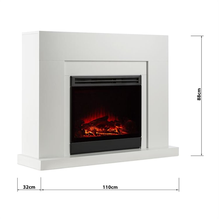 Blanca electrische haard LED-vlammensimulatie 750/1500 W 40m² wit