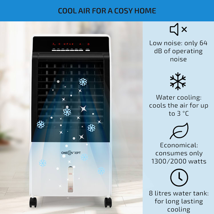 CTR-1 Heat, aparat de răcire și încălzire 4 în 1, mobil, 2000W Heat | Alb