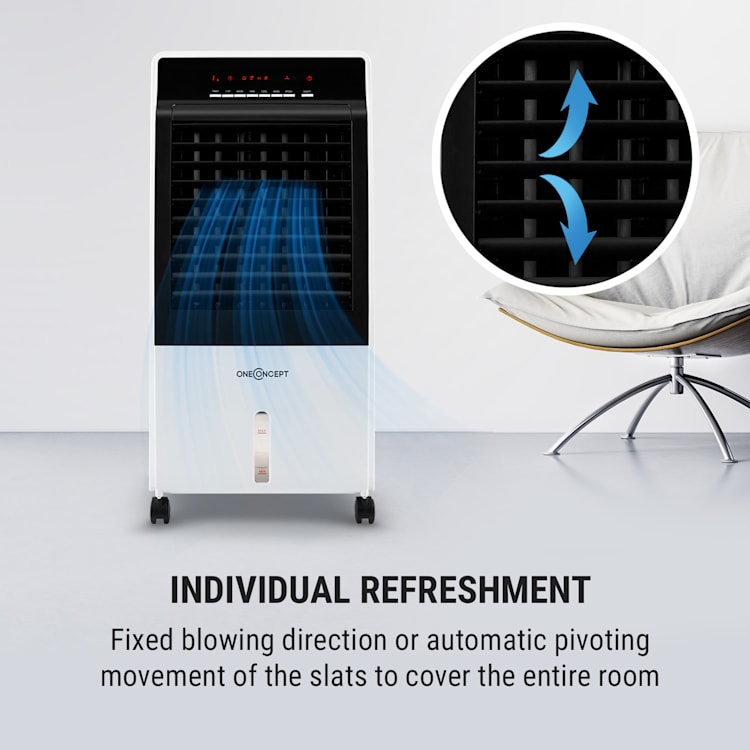 CTR 1 Climatizador evaporativo 4 en 1 con ventilador 65 W Mando a distancia Portátil Blanco Blanco