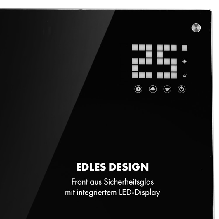 Bornholm Konvektions-Heizgerät 2000W Timer 2 Heizstufen ECO-Modus Schwarz