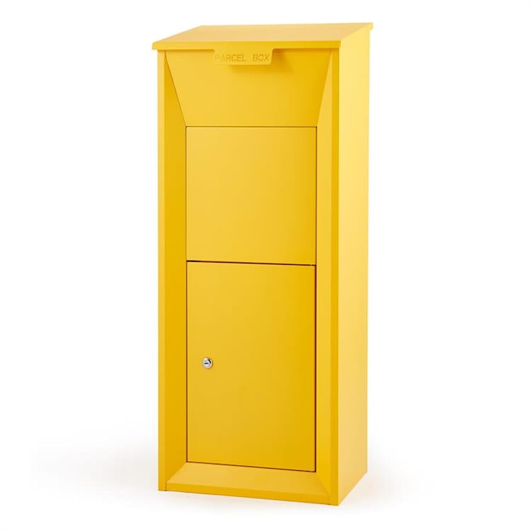 Postbutler Paketbox, postaláda csomagokra, álló postaláda, sárga