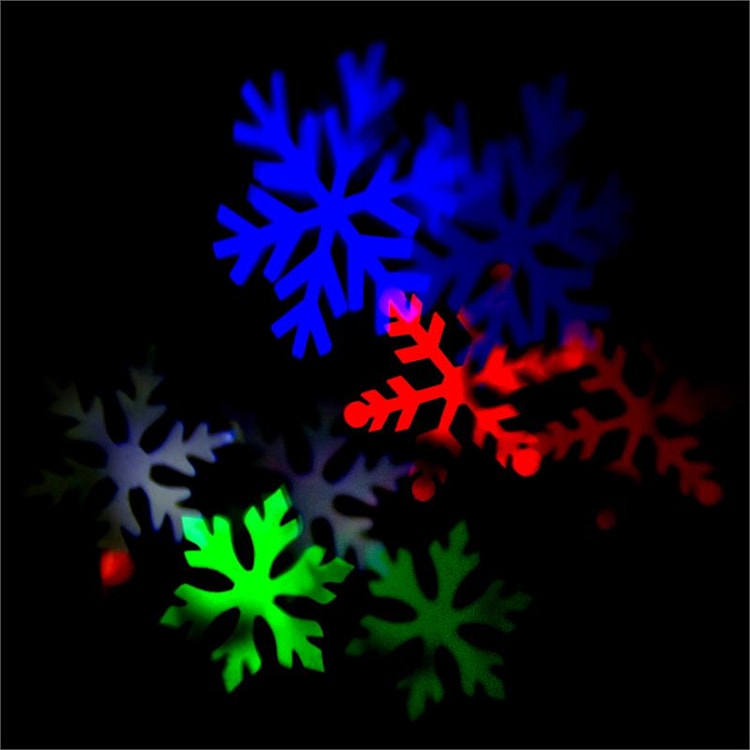 Snowdance, LED projektor, snehové vločky, vodotesný, 4 farby, IP65