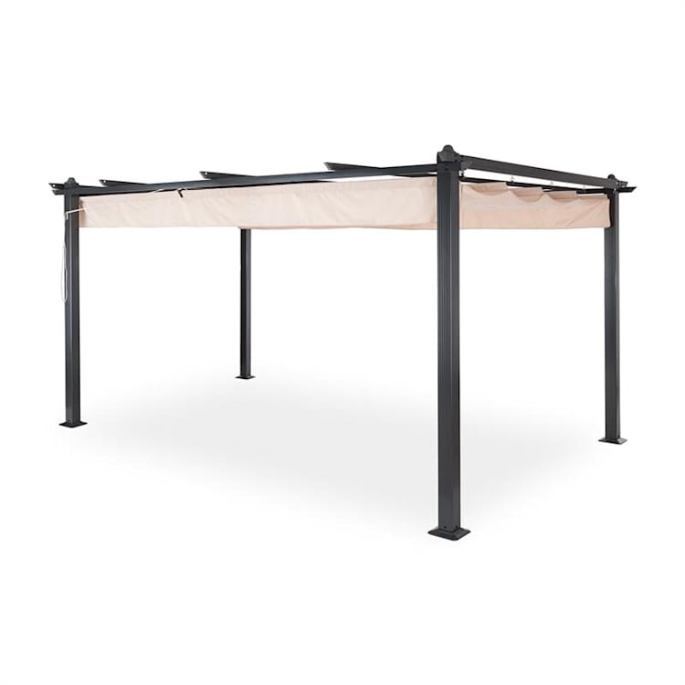 Pantheon, pergola, prístrešok, 3 x 4 m, hliník, strieška proti slnku, polyester, béžová 3 x 4 m | Antracit | Béžová