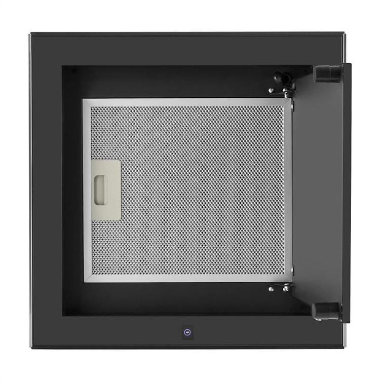 Kronleuchter Exaustor de Teto LED Vidro espelhado em Preto Preto