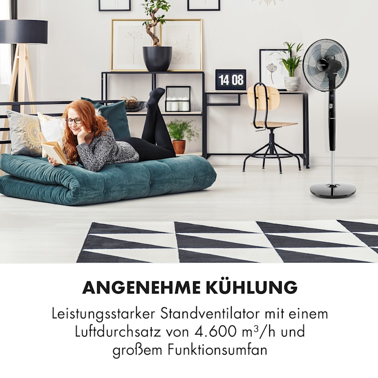 Silent Storm Standventilator 16"(41cm) 5-Blatt 32 dB min.25,8W schwarz Schwarz