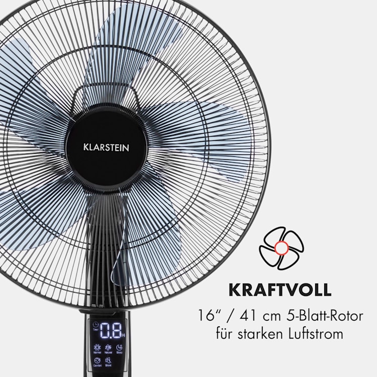 Silent Storm Standventilator 16"(41cm) 5-Blatt 32 dB min.25,8W schwarz Schwarz