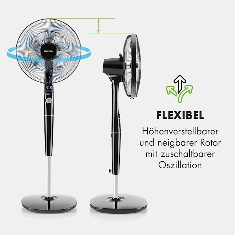 Silent Storm Standventilator 16"(41cm) 5-Blatt 32 dB min.25,8W schwarz Schwarz