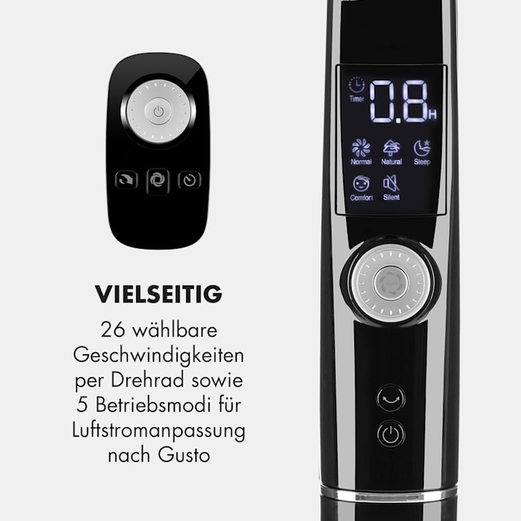 Silent Storm Standventilator 16"(41cm) 5-Blatt 32 dB min.25,8W schwarz Schwarz