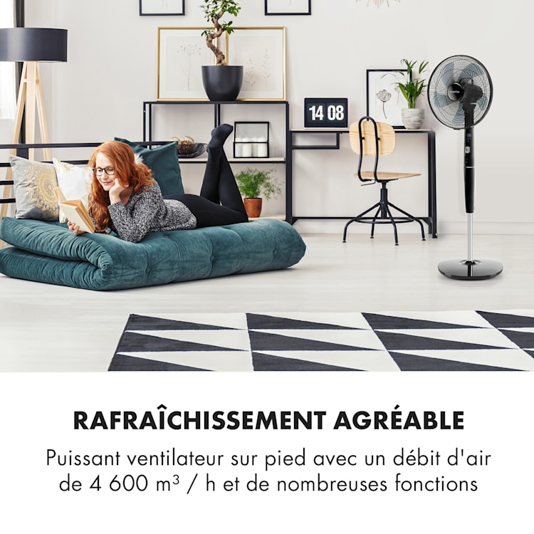 Silent Storm Ventilateur sur pied 16" (41cm) 5 pales 35W 80m³ - noir Noir