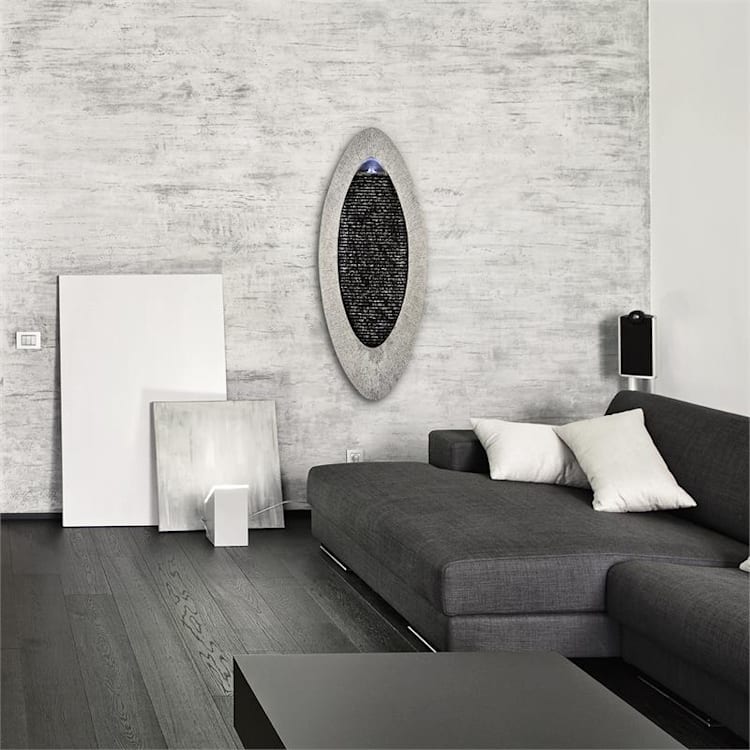 Gavarnie Fuente de pared LED 37,5x89,5x9 cm oval 6W bomba IP 67