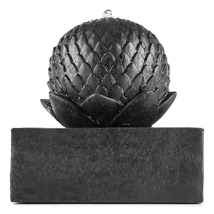 Zen Garden Zierbrunnen Solarbrunnen Gartenbrunnen 2W Solar Basaltoptik