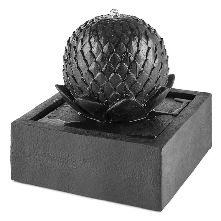 Zen Garden Zierbrunnen Solarbrunnen Gartenbrunnen 2W Solar Basaltoptik