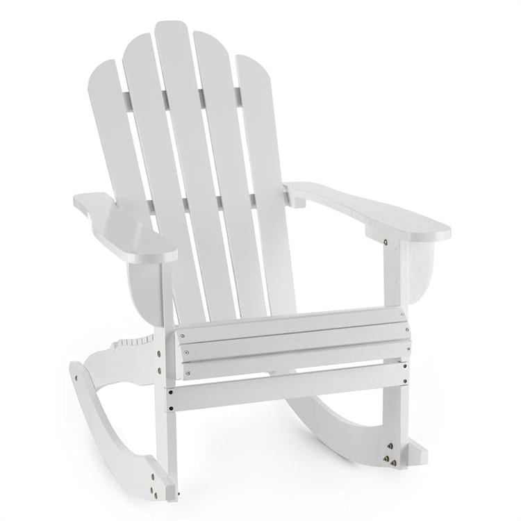Rushmore Schommelstoel Tuinstoel Adirondack-stijl 71x95x105 wit