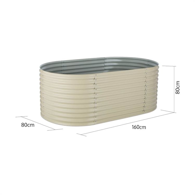 High Grow Fioriera Rialzata 1,6m Rivestimento zinco-alluminio beige 1,6 m | Sabbia
