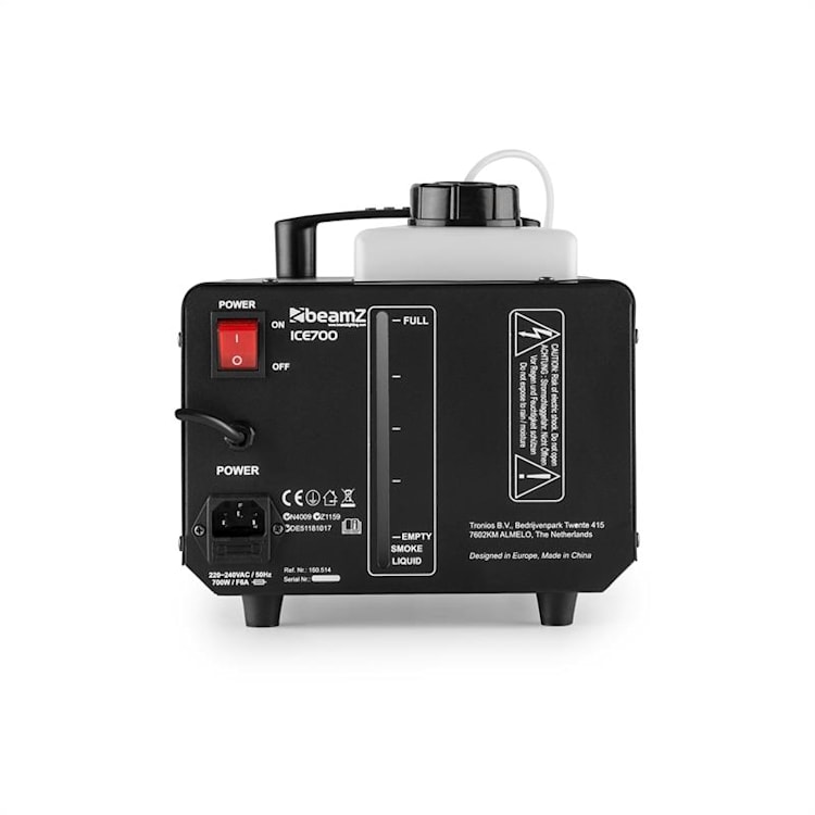 ICE700, čierny, dymostroj na ľad, podlahový dymostroj, 700 W, 1200 ml nádrž