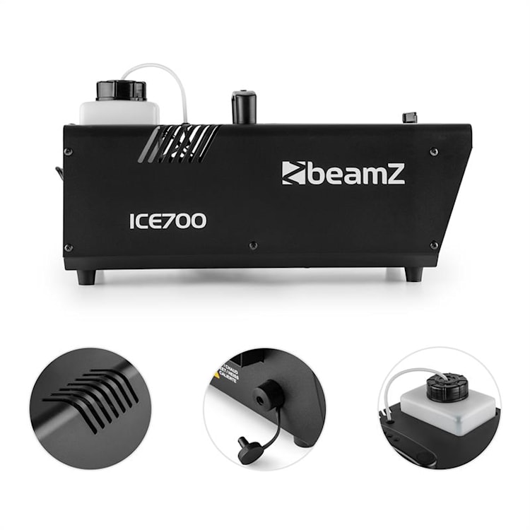 ICE700, čierny, dymostroj na ľad, podlahový dymostroj, 700 W, 1200 ml nádrž