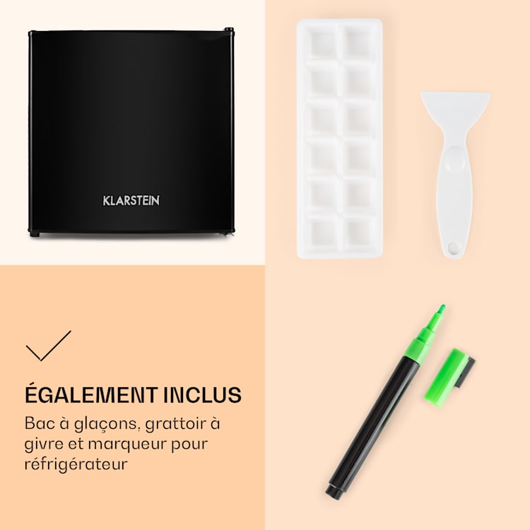 Spitzbergen Aca réfrigérateur 46 litres Compartiment congélateur 4 litres 1 clayette 46 L | Noir