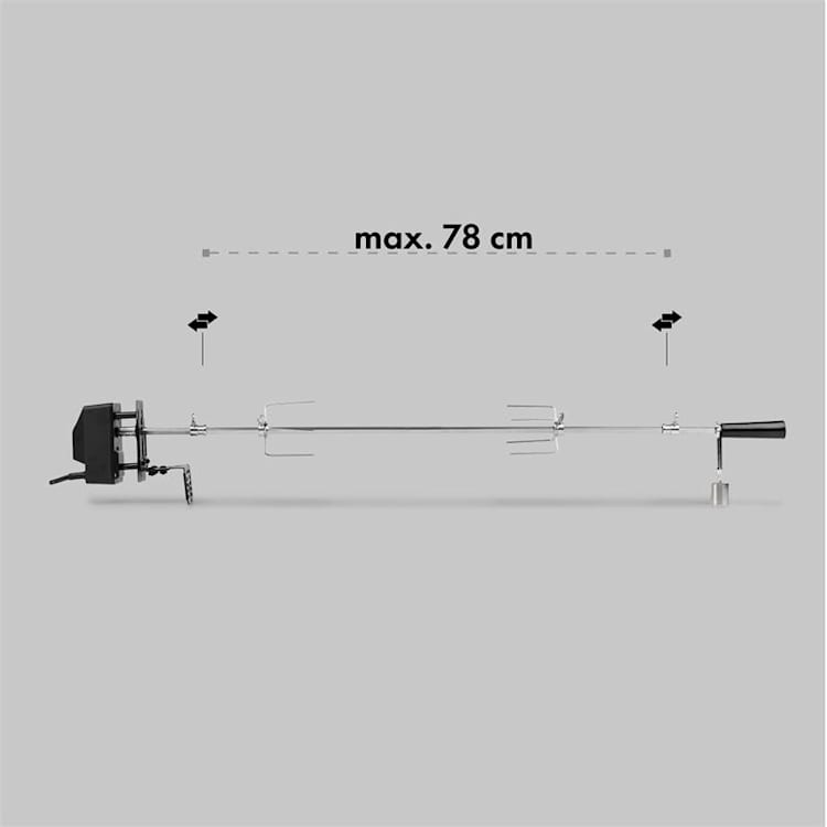 van Helsing Elektrischer Grillspieß Rotisserie Grillzubehör 4 W max. 5 kg Edelstahl