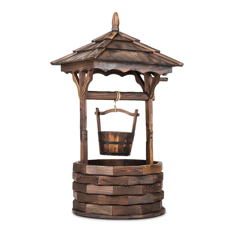 Loreley Garden Fountain Garden Decoration 135cm Fir Wood Flamed