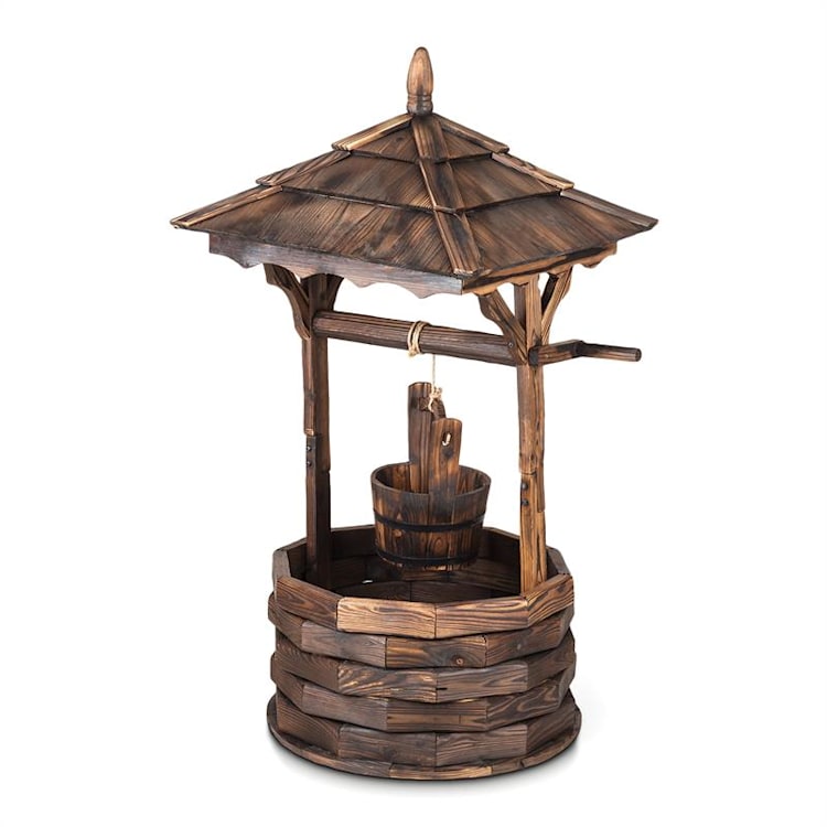 Loreley Garden Fountain Garden Decoration 135cm Fir Wood Flamed