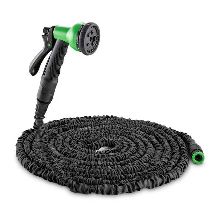 Water Wizard 30 flexibler Gartenschlauch 8 Funktionen 30 m schwarz 30 m | Schwarz