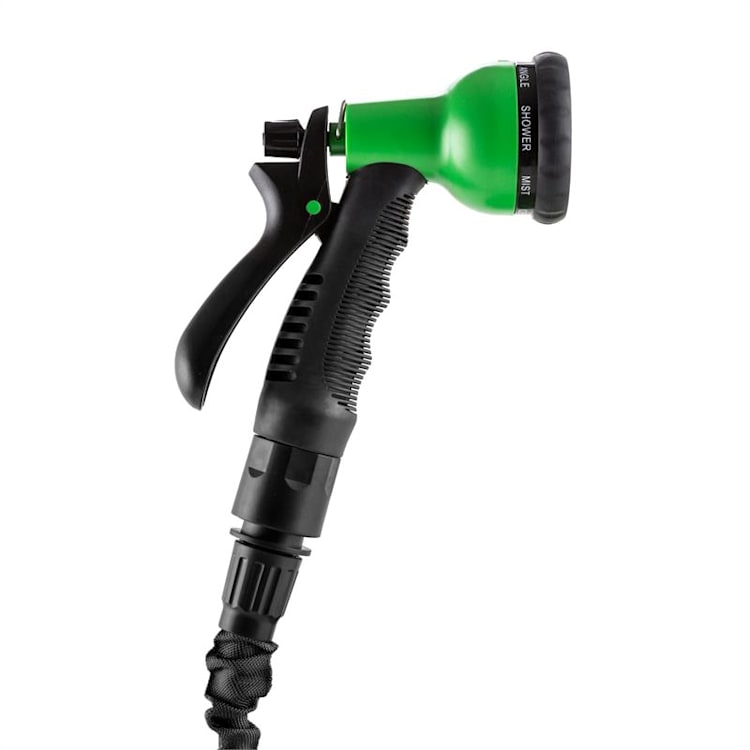 Water Wizard 30 flexibler Gartenschlauch 8 Funktionen 30 m schwarz 30 m | Schwarz
