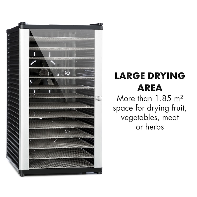 Desidratador automático Jerky 14 Fruit 1000W 30 a 70 °C 14 prateleiras Temporizador Display LC 14 rate Leiras