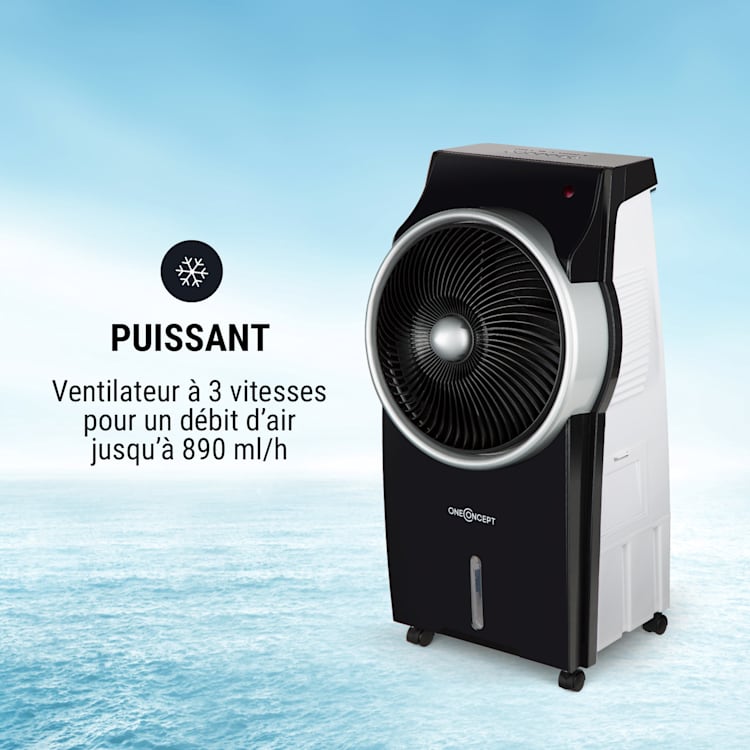 Kingcool 4in1 luchtkoeler ventilator ionisator luchtbevochtiger zwart Zwart