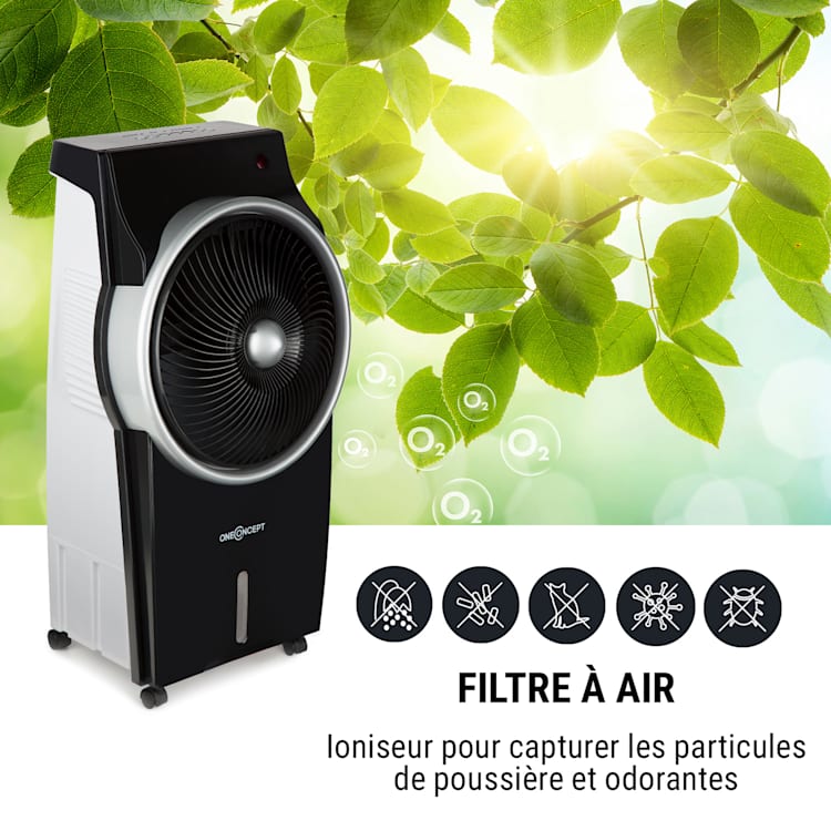 Kingcool 4in1 luchtkoeler ventilator ionisator luchtbevochtiger zwart Zwart