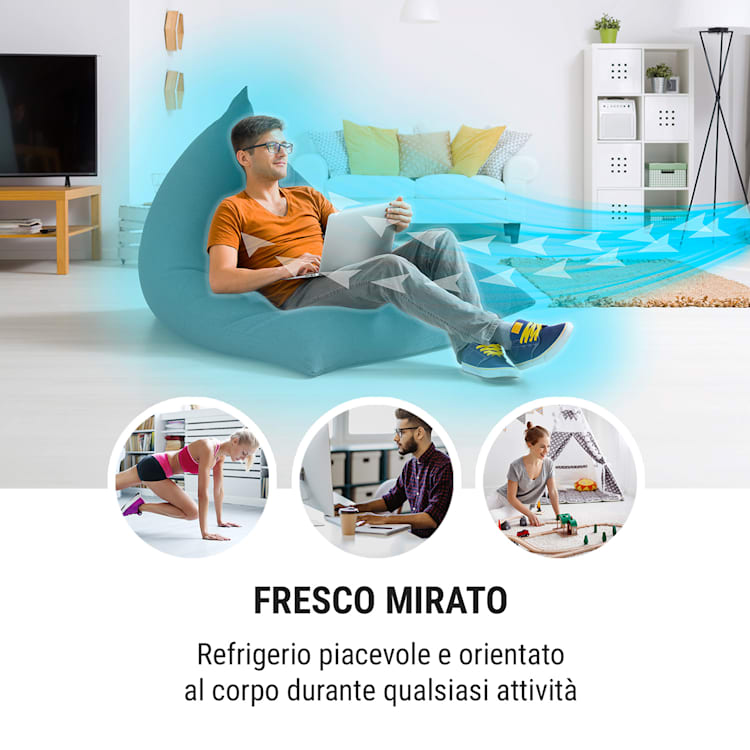 Kingcool Raffrescatore Ventilatore Ionizzatore Umidificatore 4in1 grigio
