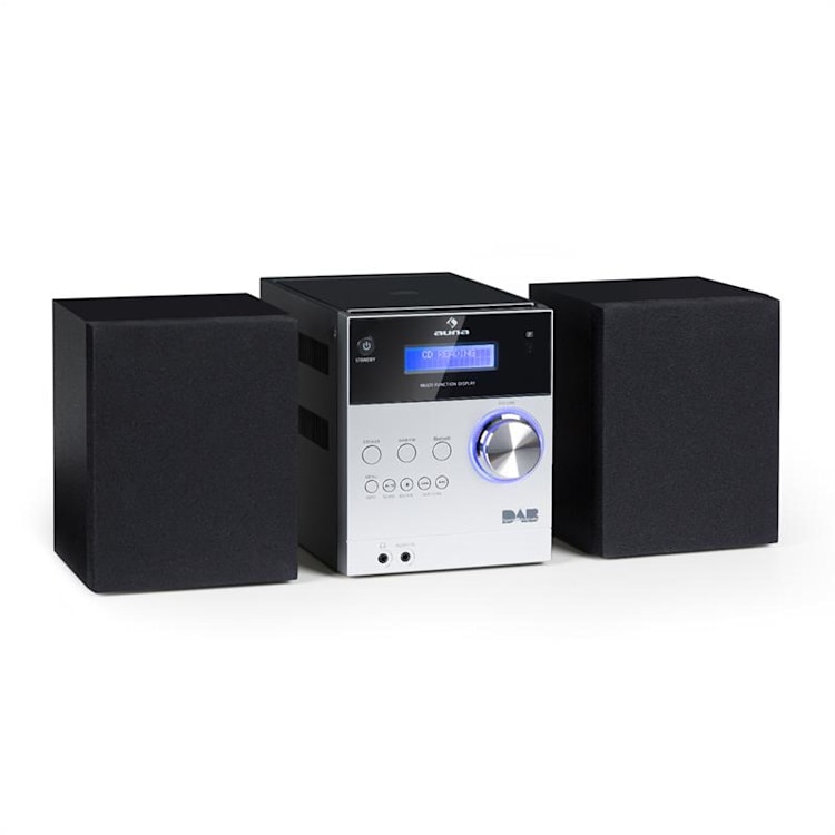 MC-20 DAB Micro-Stereoanlage DAB+ Bluetooth Fernbedienung silber