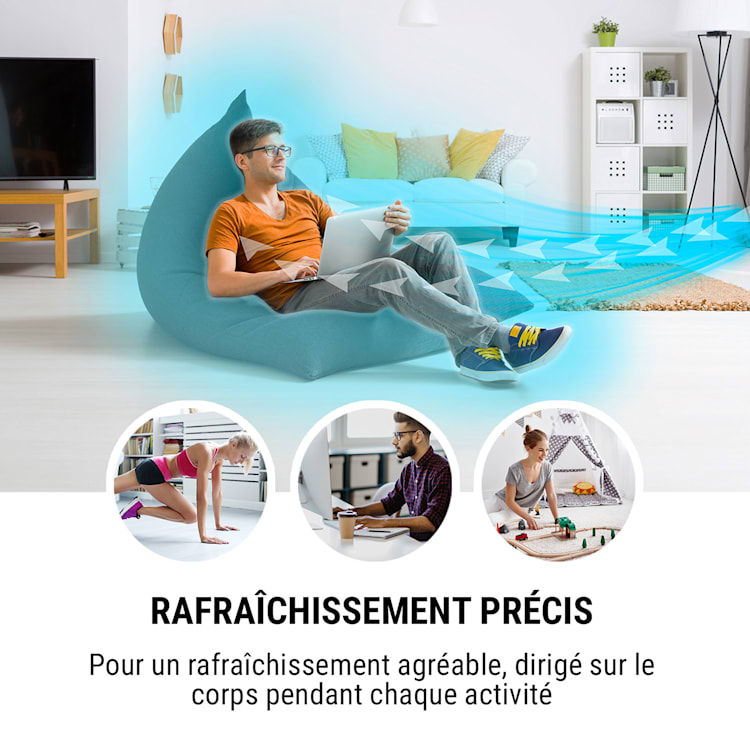 Hightower 2G ventilateur colonne sur pied 42 W minuterie blanc