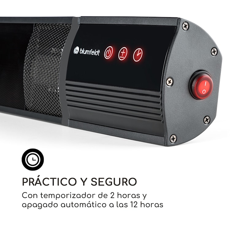 Nitro Estufa para terraza Infrarrojos Tubo dorado 1500W IP55 Aluminio