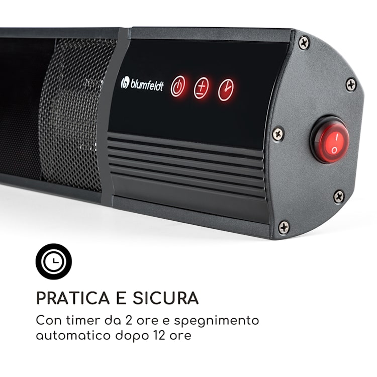 Nitro Radiatore da Terrazza a Infrarossi Tubi in Oro 1500W IP55 Alluminio