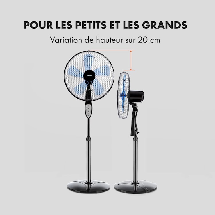 Summerjam ventilateur sur pied 41 cm 50 W 3 vitesses - noir Noir
