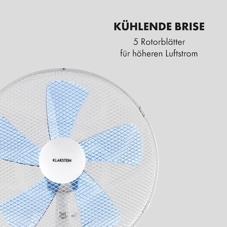 Summerjam Standventilator Standlüfter Ventilator | Ø 41 cm | 50 W | 3 Geschwindigkeiten | 4150 m³/h | Oszillation Timer Fernbedienung höhenverstellbar Weiß