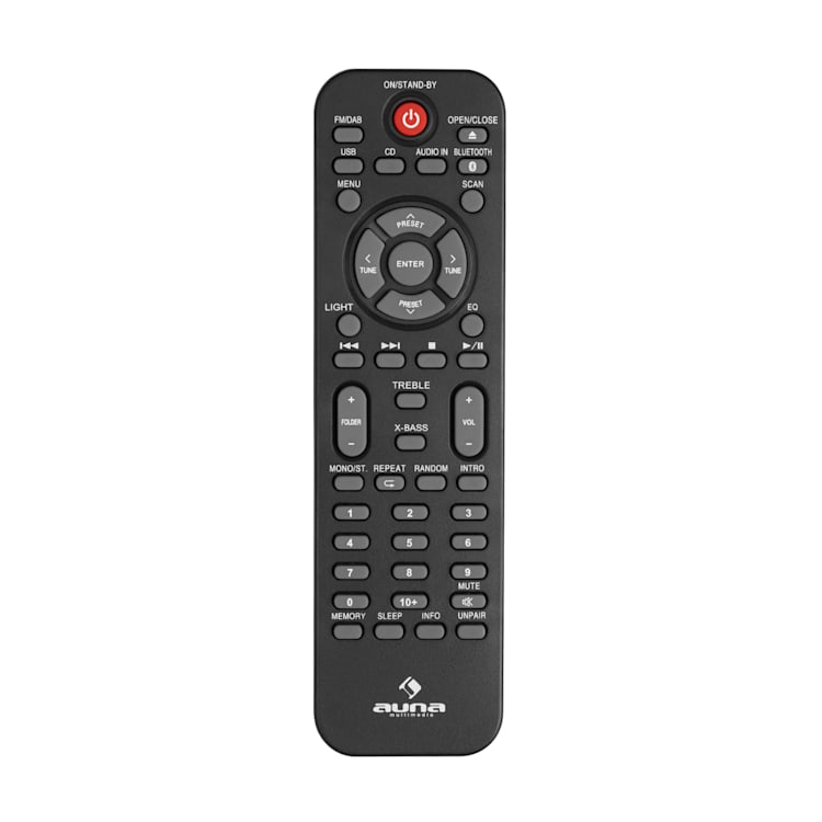 V-20 DAB Chaîne stéréo verticale Bluetooth NFC CD MP3 USB DAB+ & Tuner FM Argent