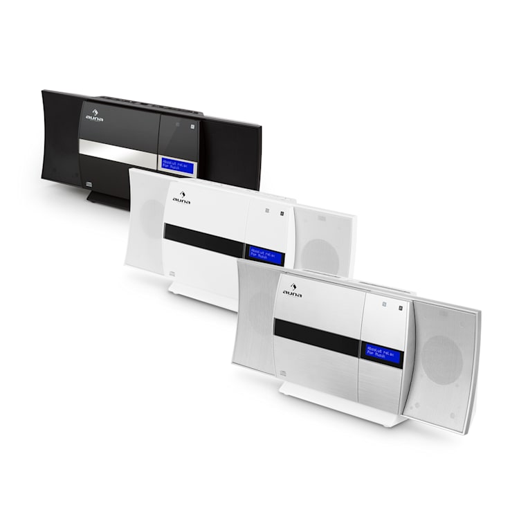 V-20 DAB Chaîne stéréo verticale Bluetooth NFC CD MP3 USB DAB+ & Tuner FM Argent