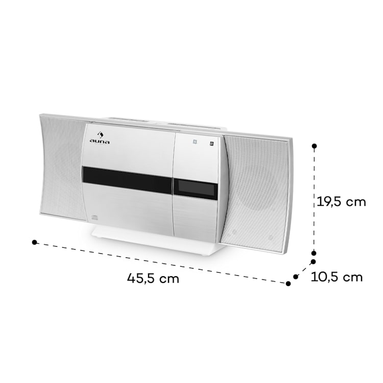 Impianto stereo verticale V-20 DAB Bluetooth NFC CD MP3 USB DAB+ & sintonizzatore FM