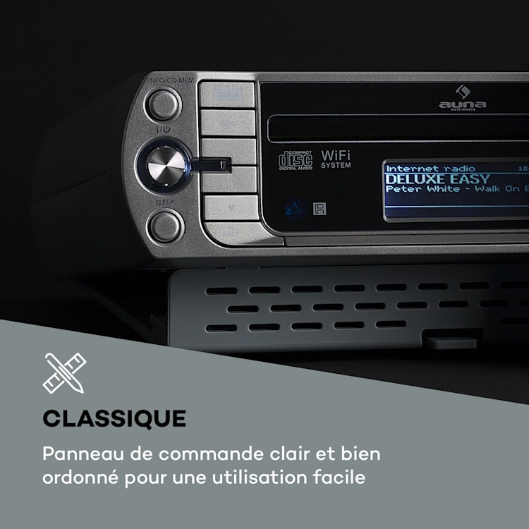 KR-500 CD keukenradio, internet, geïntegreerde WiFi, CD/MP3-speler