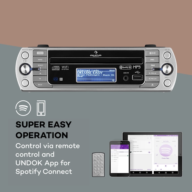 KR-500 CD, kuchenne radio internetowe/PLL FM, WiFi, CD/MP3 odtwarzacz