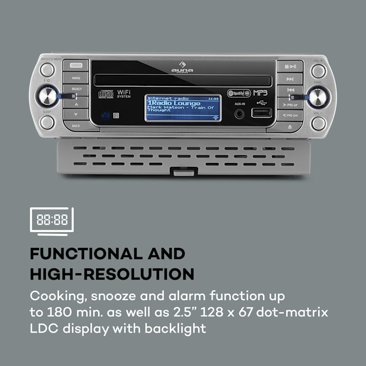 KR-500 CD, kuchenne radio internetowe/PLL FM, WiFi, CD/MP3 odtwarzacz
