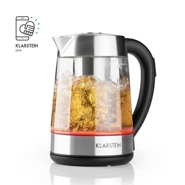 Ostfriese Bollitore 2-in-1 Teiera 1,7L 2200Wl LED Acciaio Inox Vetro