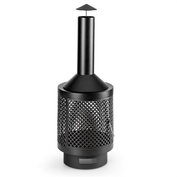 Essos Chimenea de jardín Estufa de leña Ø45cm Rejilla Chapa de acero negra