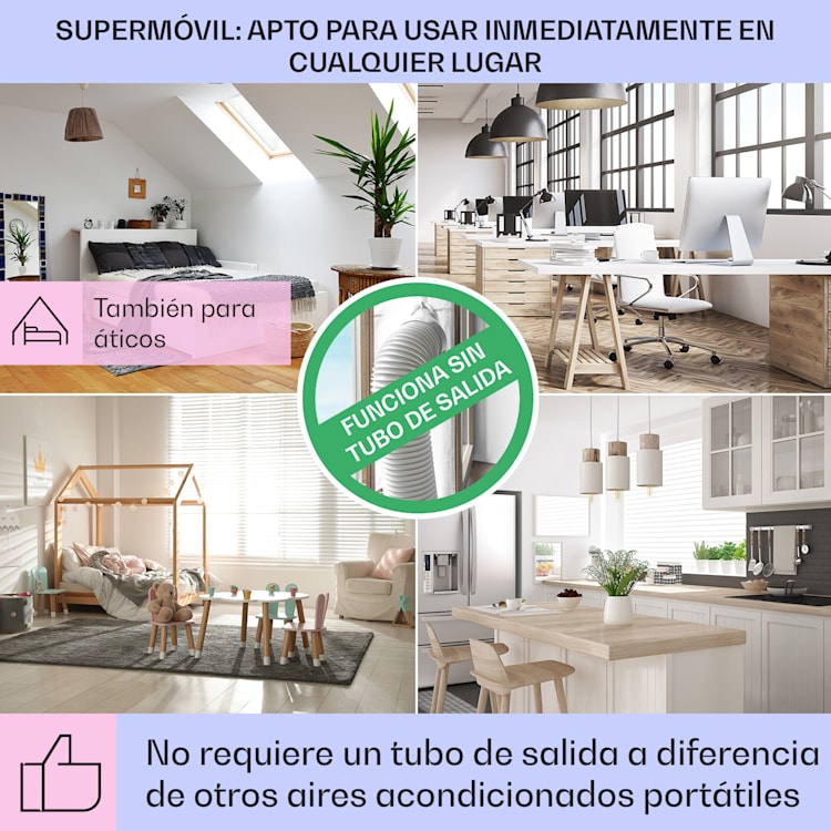 Whirlwind 3 en 1 Ventilador Humidificador 1600 m³/h Negro