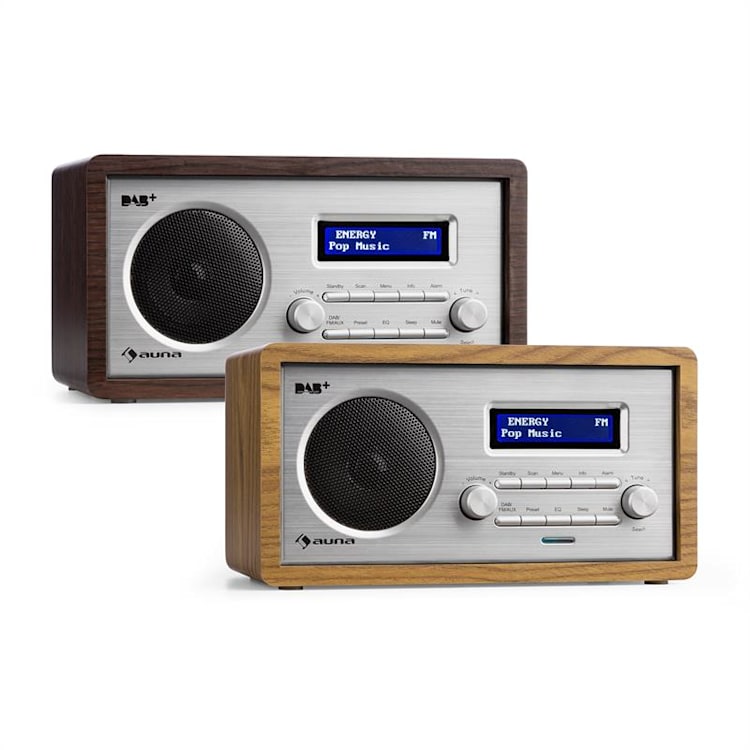 Harmonica DAB+/FMRadio Doppio Allarme AUX LCD Wengè