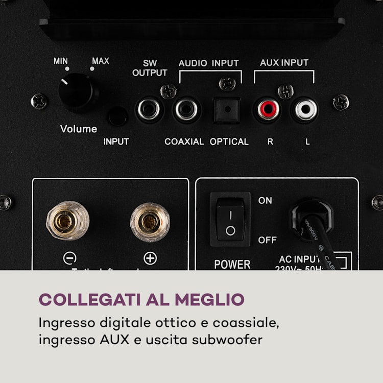 Line 700 A Set di Altoparlanti da Pavimento Attivi 240 W RMS BT in nero
