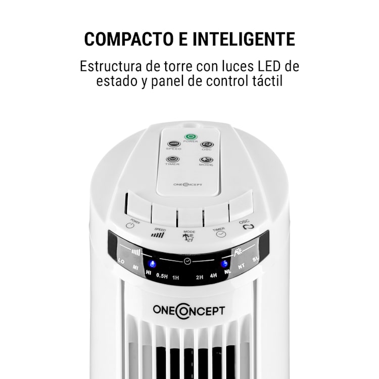 Blitzeis Ventilador de columna Ventilador vertical 40W 45° Oscilación Color blanconco Blanco