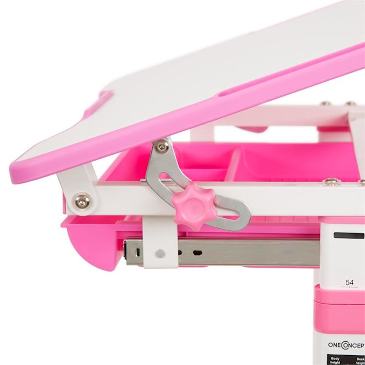 Tommi Juego de 2 uds Escritorio infantil Mesa Silla de altura regulable azul Rosa